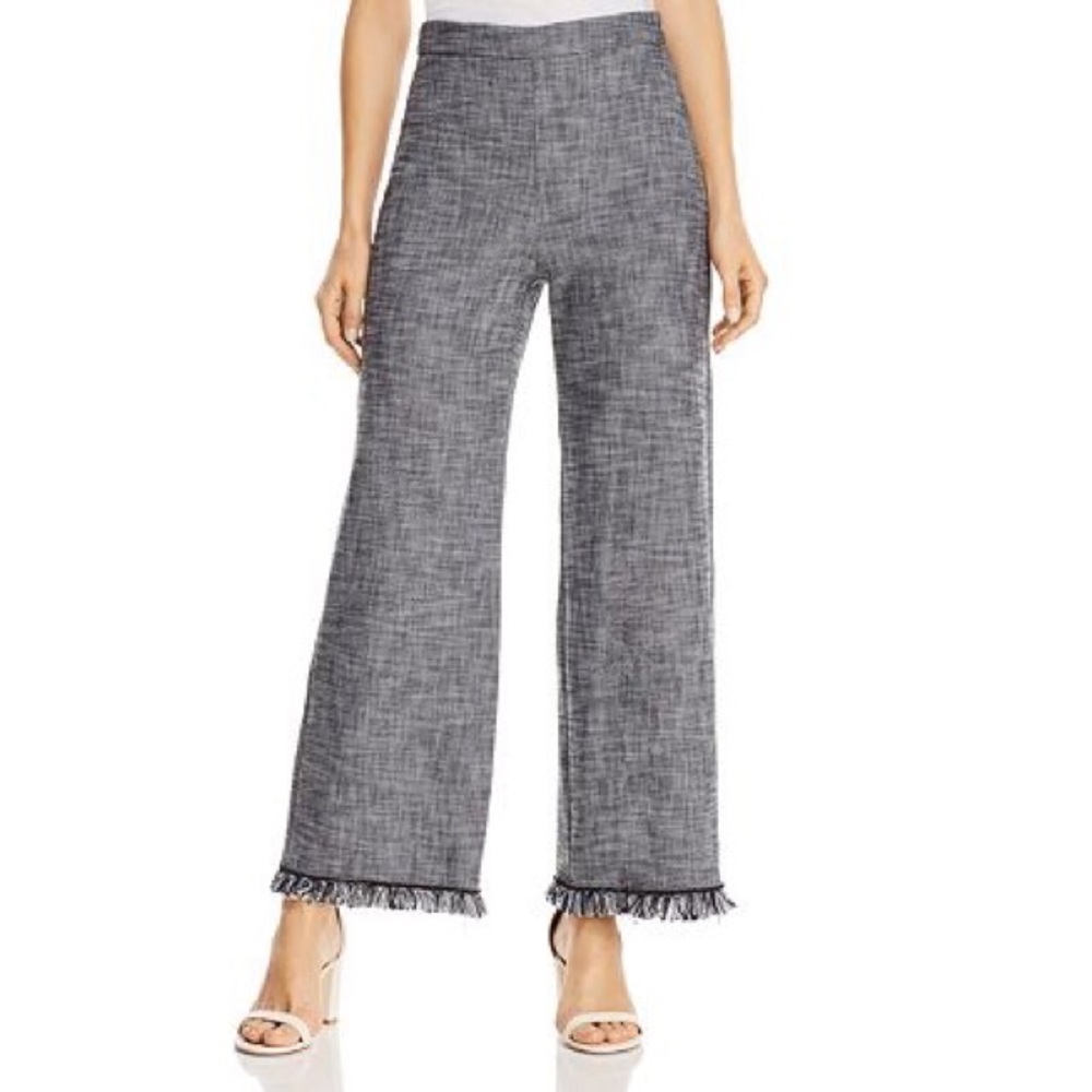 Rebecca Taylor Wide Leg Tweed Suiting Pants 10